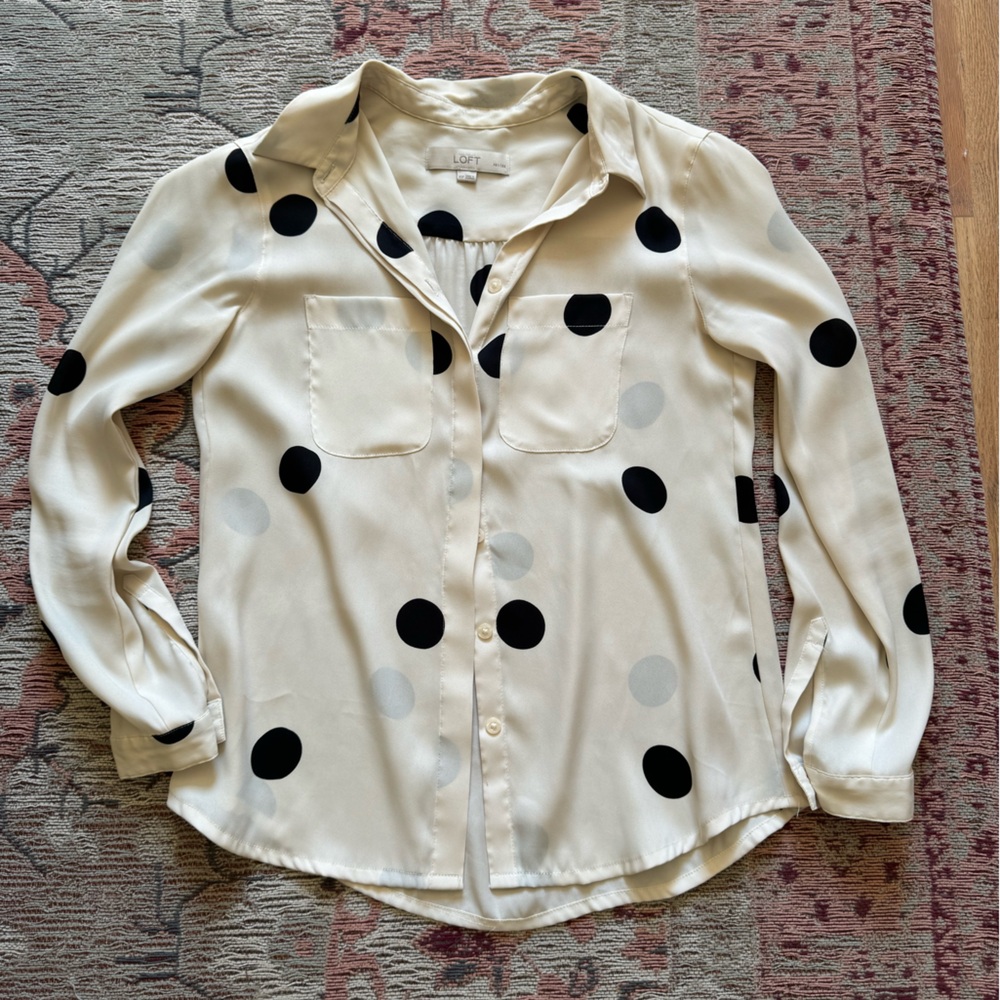 Loft polka dot blouse